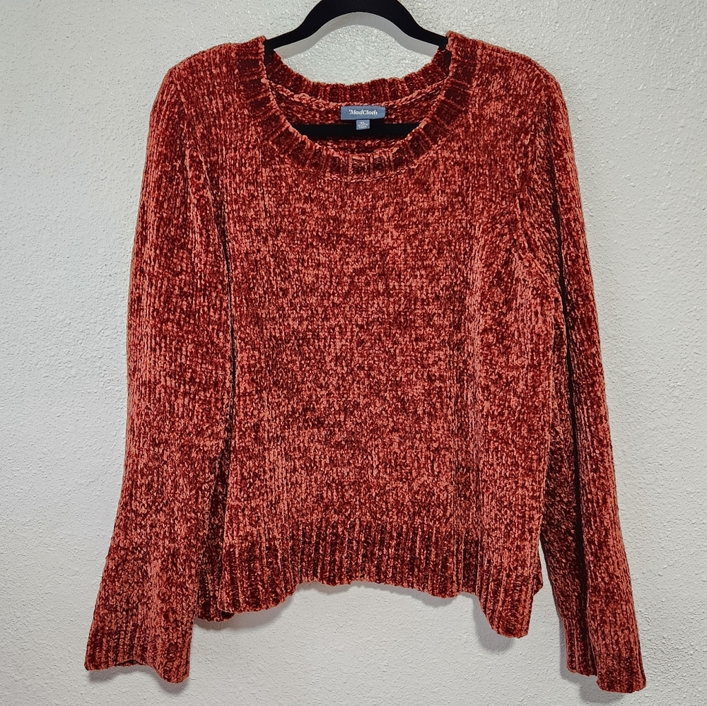 XL Modcloth Chenille Sweater in Rust